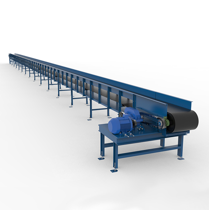Ленточный транспортер для удаления опилок