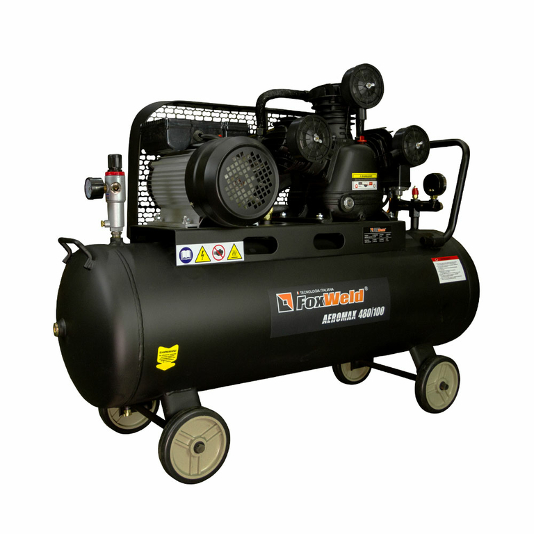 Масляный ременной компрессор AEROMAX 480/100 (пр-во FoxWeld/КНР)