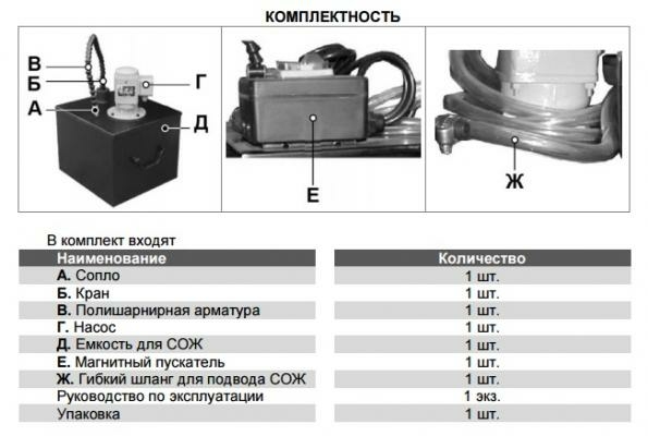 Система подачи охлаждающей жидкости К 416