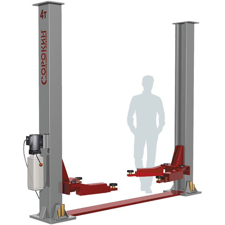 Подъемник автомобильный Подъёмник двухстоечный с нижней синхронизацией 4т, 380V (125-1880мм)