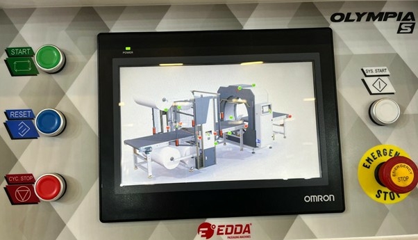 Автоматический горизонтальный упаковочный станок стретч пленку EDDA OLIMPIA 100 S BN