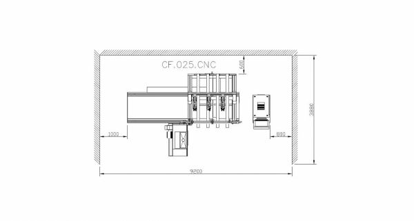 Ленточнопильный станок с ЧПУ для прямолинейного и криволинейного раскроя CHANGFENG CF-025.CNC