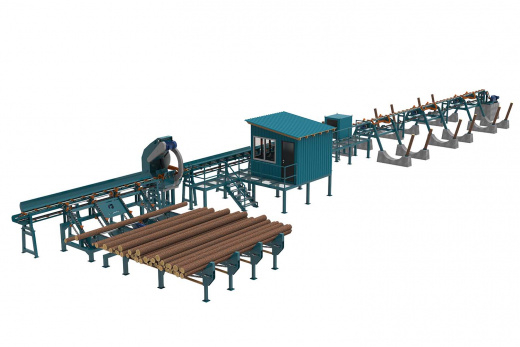 Линия сортировки с раскряжевкой бревна LSR 1250