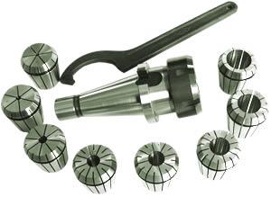 Патрон Цанговый с хв-ком 7:24-40 ГОСТ 25827 исп.1 М16х2.0  с набором цанг ER32 из 11шт (4-20мм) "CNIC"