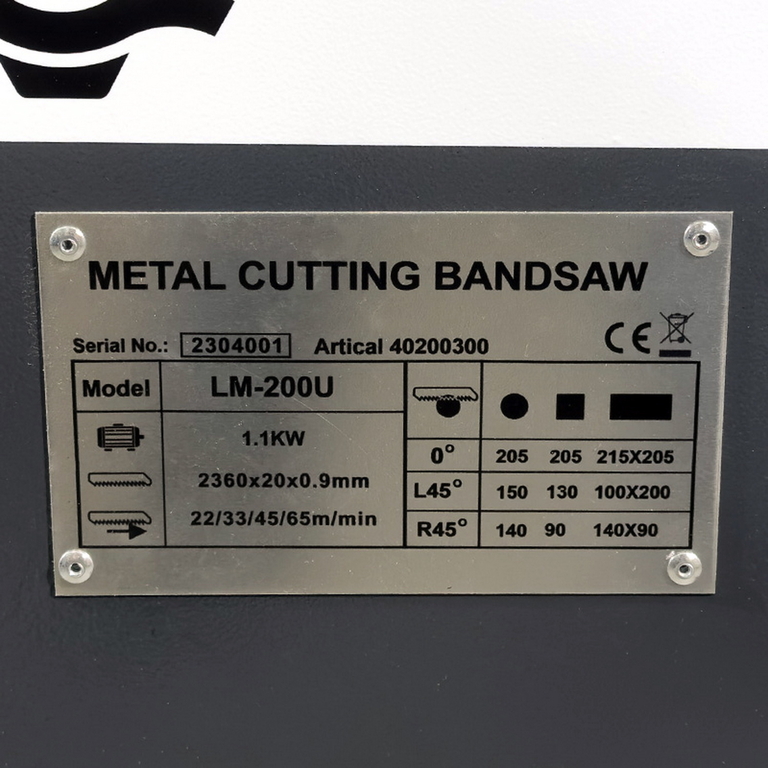 Ленточнопильный станок AURA LM-200U (40200300)
