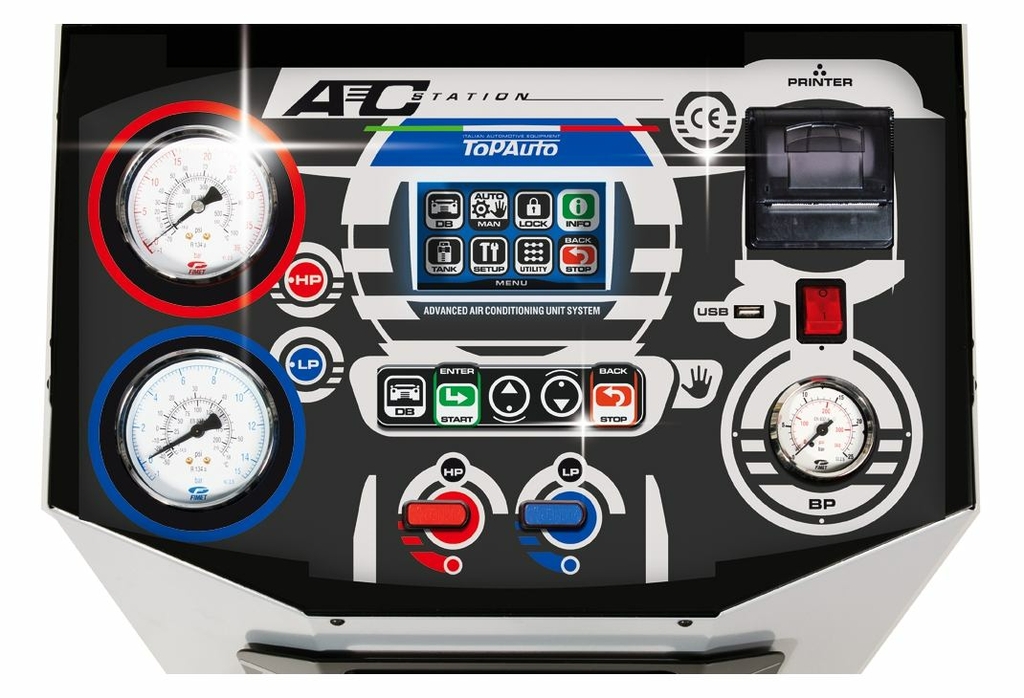 Станция для заправки автомобильных кондиционеров TopAuto RR800Touch