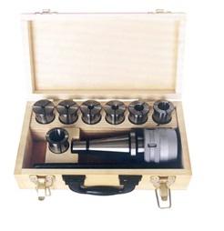 Патрон Фрезерный с хв-ком 7:24-30 ГОСТ 25827 исп.1  М12х1,75 с набором цанг-втулок SC32 из 7шт (6-25мм) "CNIC"