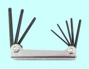 Набор ключей Шестигранных TORX из  8шт (T9,Т10,Т15,Т20,Т25,Т27,Т30,T40) в метал. корпусе СrV "CNIC" (2210)