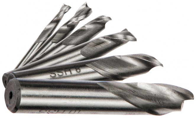 Набор концевых фрез из быстрорежущей стали 3,4,5,6,8,10 мм (50000037)