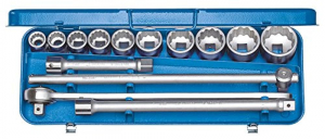 Набор торцевых головок 3/4" из 14шт. ( 19, 24 - 50мм)  в метал.футляре "CNIC"