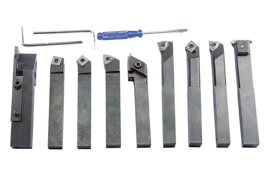 Набор из 9 резцов 12x10 мм с мех.креплением твердосплавных пластин (59500021-12)