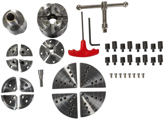 CK-2.75Z/S1 70 мм 4-х кулачковый токарный патрон по дереву в наборе (59500108)