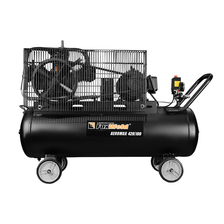 Масляный ременной компрессор AEROMAX 420/100 (пр-во FoxWeld/КНР)