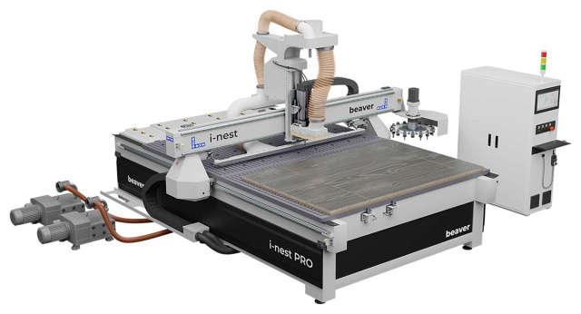 Фрезерный обрабатывающий центр с ЧПУ с автоматическим толкателем Beaver i-NEST