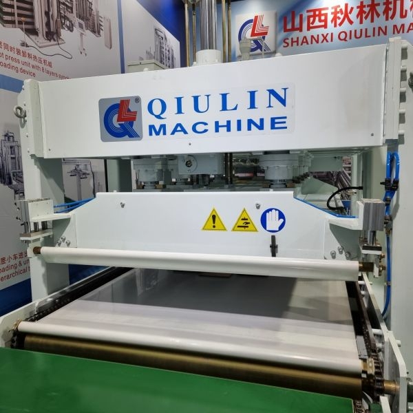 Линия прессования на базе проходного гидравлического горячего пресса Shanxi Quilin Machinery BY624х14/20