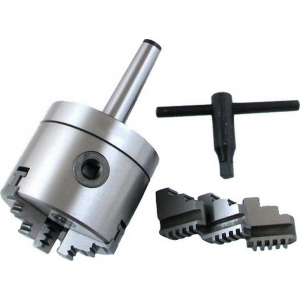 Патрон токарный d  80 мм 3-х кулачковый с хвостовиком КМ3 с лапкой, кулачки К11 "TLX"