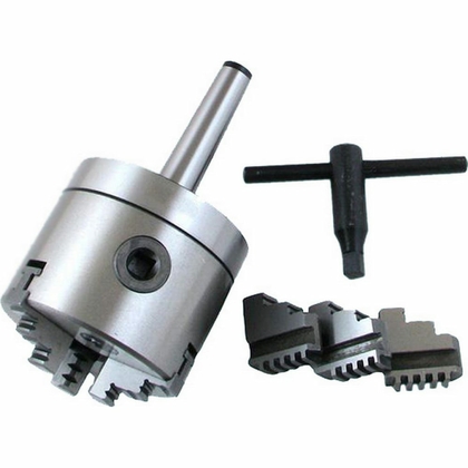 Патрон токарный d  80 мм 3-х кулачковый с хвостовиком КМ3 с лапкой, кулачки К11 "TLX"