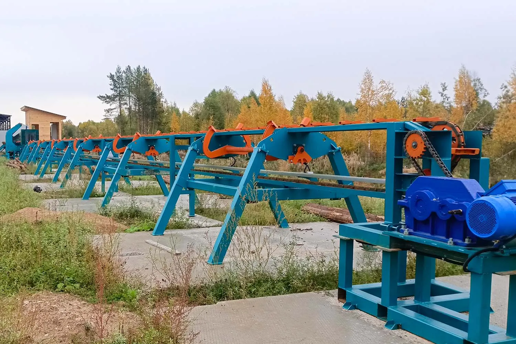 Линия сортировки с раскряжевкой бревна LSR 1250