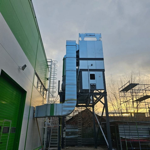 Фильтр рукавный с силосом EcoWood Industrial SP