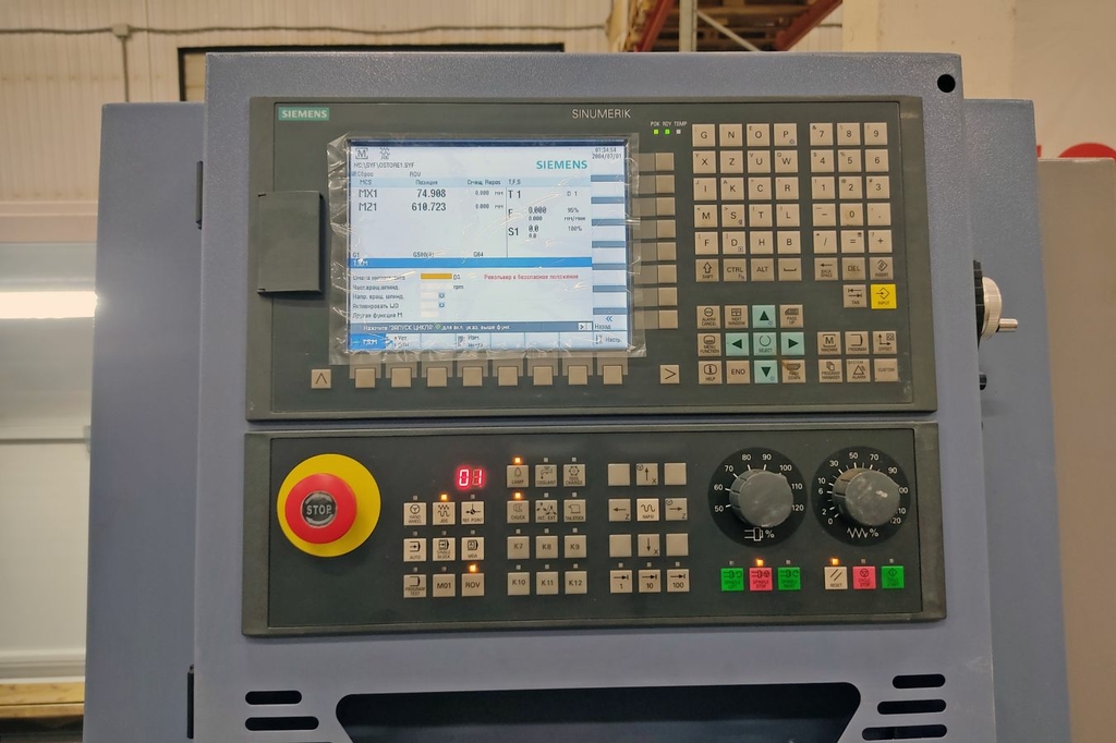 Токарный станок с ЧПУ Siemens 808D CK6150/750 с плоской станиной