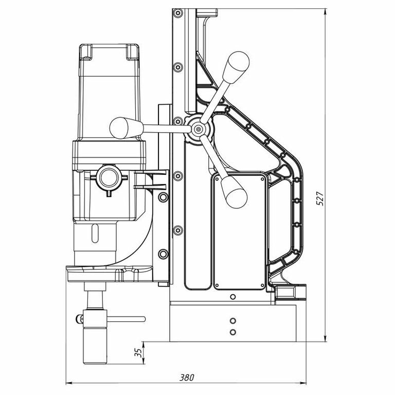 Станок сверлильно-резьбонарезной на электромагнитном штативе MBR-100