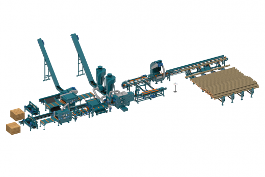 Линия производства паллетной доски Cronver 260-P
