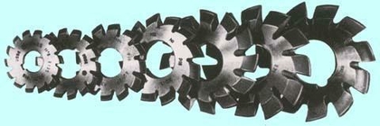 Фреза m 0,7 (комплект из 8шт) 32x13мм,Р6М5 20 град  Z=12