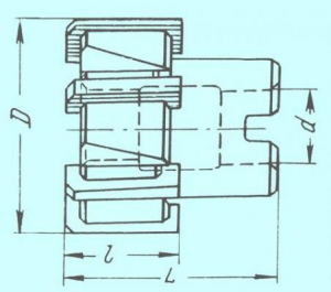 Развертка d 52,0х32х54х19 Н9 насадная со вставными ножами Р6М5 Z=6
