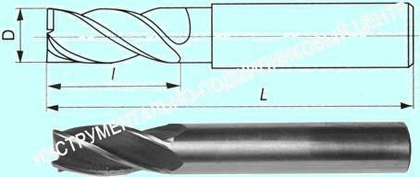 Фреза Концевая d18,0х 63х123 ц/х Р18  Z=4 "CNIC" dхв-16мм