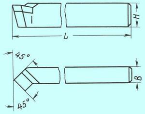 Резец Проходной отогнутый 16х10х100 тв.сплав (без маркировки)