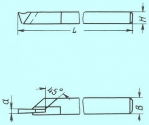 Резец Отрезной 32х20х170х6 тв. сплав (без маркировки)