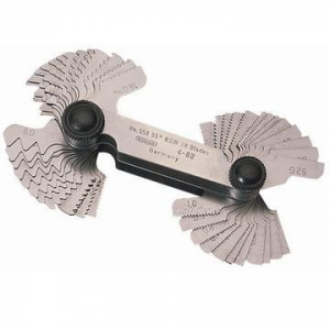 Набор резьбовых шаблонов комбин. для дюйм. и метрич. резьбы из 52шт. М60°(0,25-6,0), D55°(4-62)