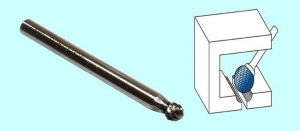 Борфреза сферическая  d 6х 5х6х65 Р6М5 Х-образн. насечка "CNIC" (D06 05М06)