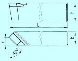 Резец Проходной прямой 25х16х140 тв. сплав (без маркировки)