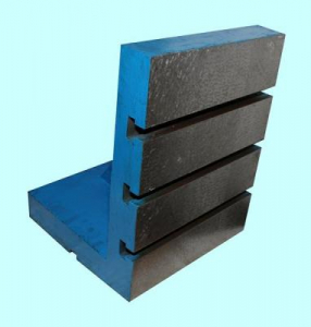 Плита чугунная угловая 500х400мм монтажная шаброванная кл. точн.1 с Т-образными пазами "TLX"