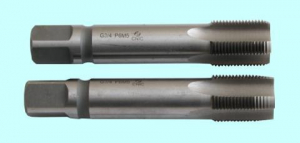 Метчик G 1 1/8" Р6АМ5 трубный цилиндрический, м/р. комплект из 2-х шт. (11 ниток/дюйм) ГОСТ 3266"CNIC"