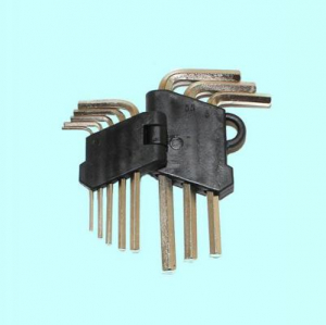 Набор ключей Шестигранных из  8шт (1,5;2;2,5;3;4;5;5,5;6мм) на клипсе CrV никель "CNIC"