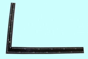 Угольник Строительный  400х600 мм 2шкалы металлический "TLX"