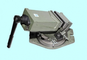 Тиски Станочные глобусные 125мм поворотные, ход 100мм, шкала-град., закрытый винт LTH125K "CNIC"