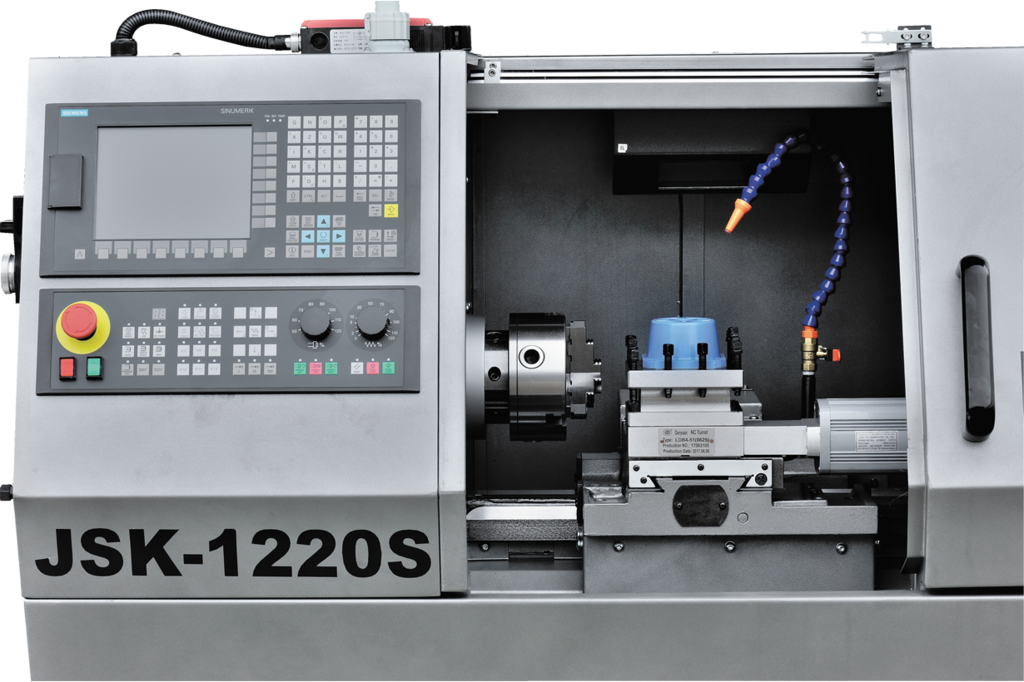 Токарный станок с ЧПУ JET JSK-1220F CNC (Fanuc, ручн. патрон, 4-х поз. резцедержка)