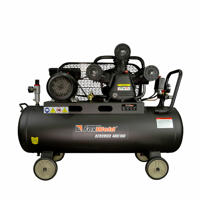 Масляный ременной компрессор AEROMAX 480/100 (пр-во FoxWeld/КНР)