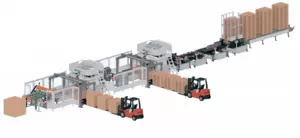 Линия для сбивания гвоздями 5-слойных европоддонов IP1000