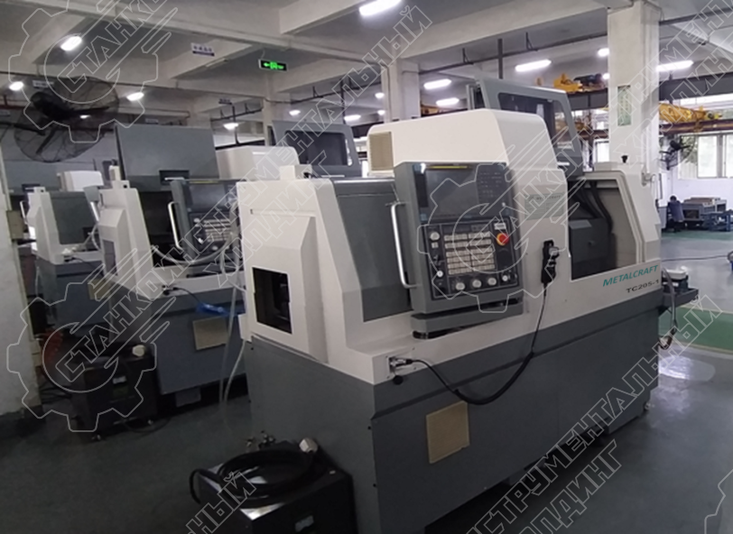 Двухшпиндельный автоматический токарный станок MetalCraft TC205-1 с ЧПУ