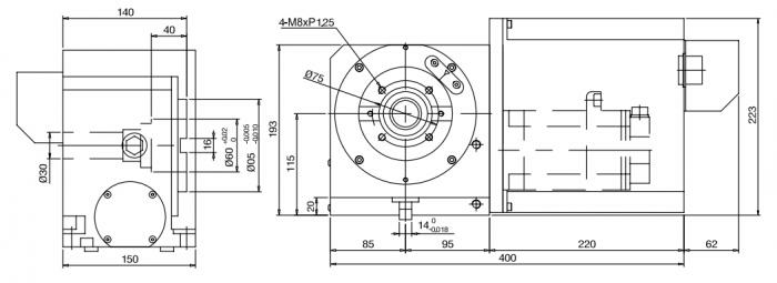 Одноосевой поворотный стол ЧПУ CNC-120R GSA+