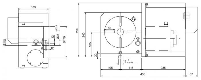 Одноосевой поворотный стол ЧПУ CNC-170R GSA+