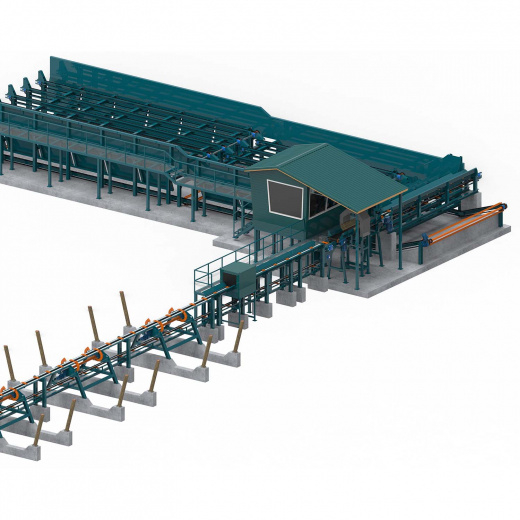 Линия сортировки бревна Cronver LSB 600