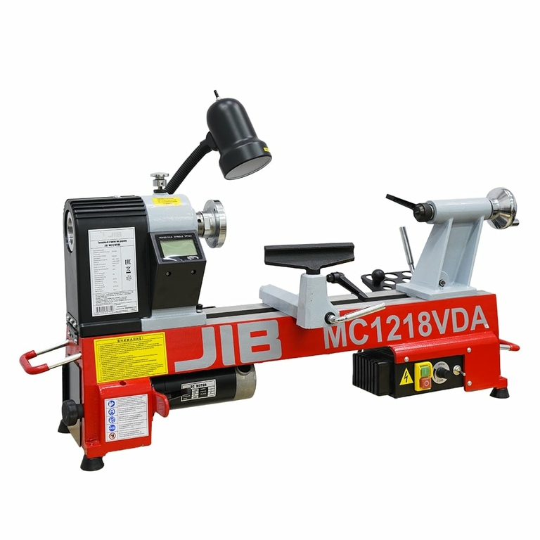 Токарный станок  jib mc1218vda диаметр обработки 305 мм мощность двигателя 0,75 квт бесступенчатая регулировка оборотов с реверсом