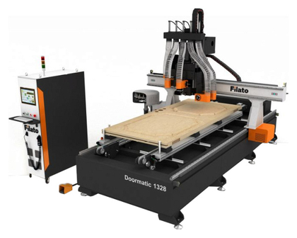 Обрабатывающий центр с ЧПУ для фрезерования дверных полотен Filato Doormatic 1328