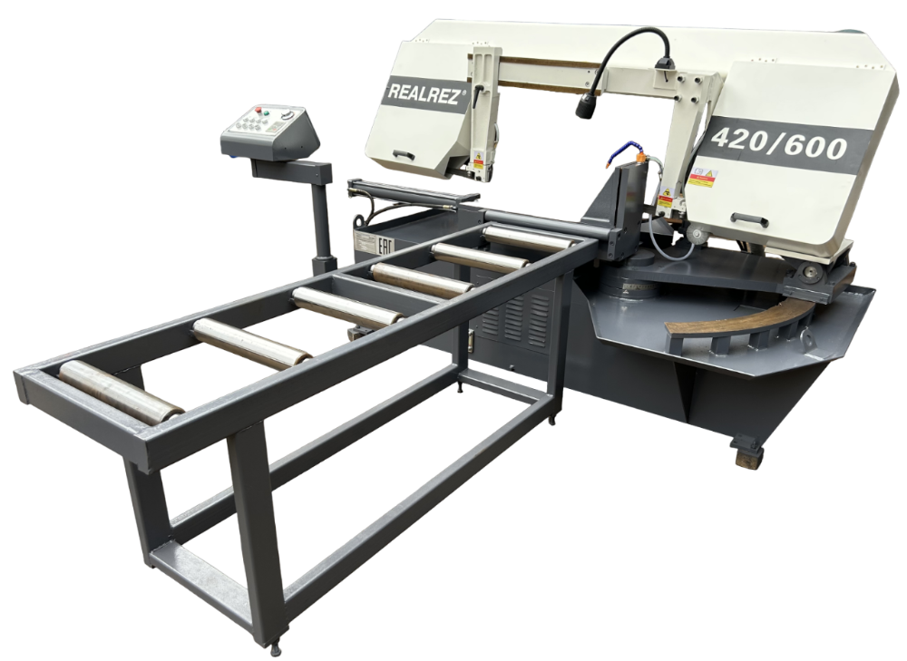 Станок ленточнопильный полуавтоматический REALREZ 420/600