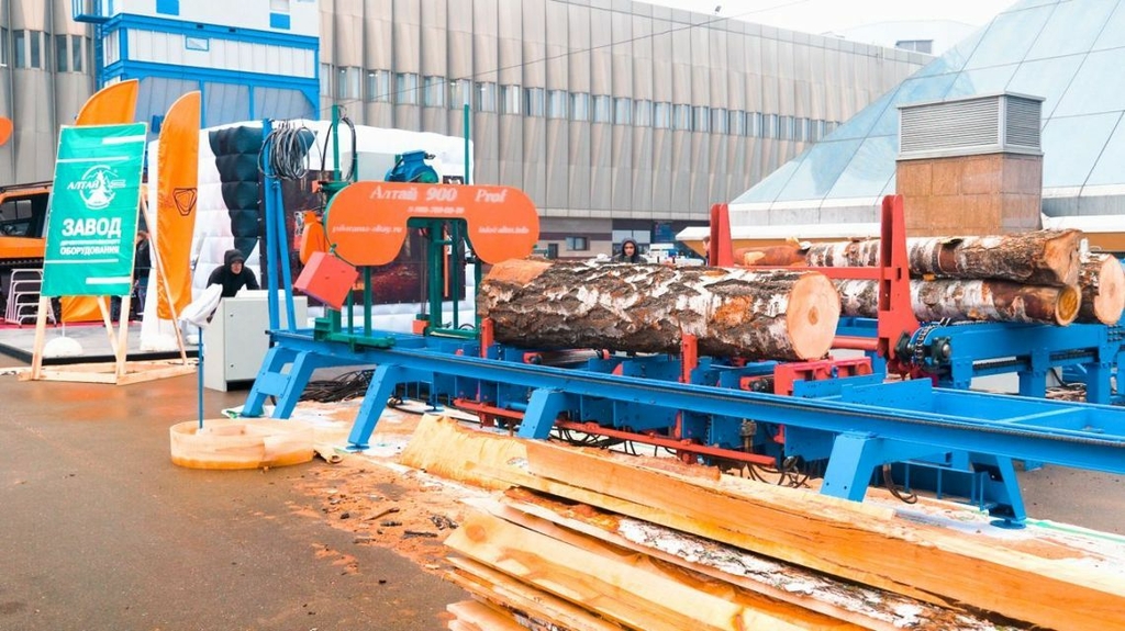 Пилорамы Алтай АГП 900 prof с гидравлической системой оперирования бревном